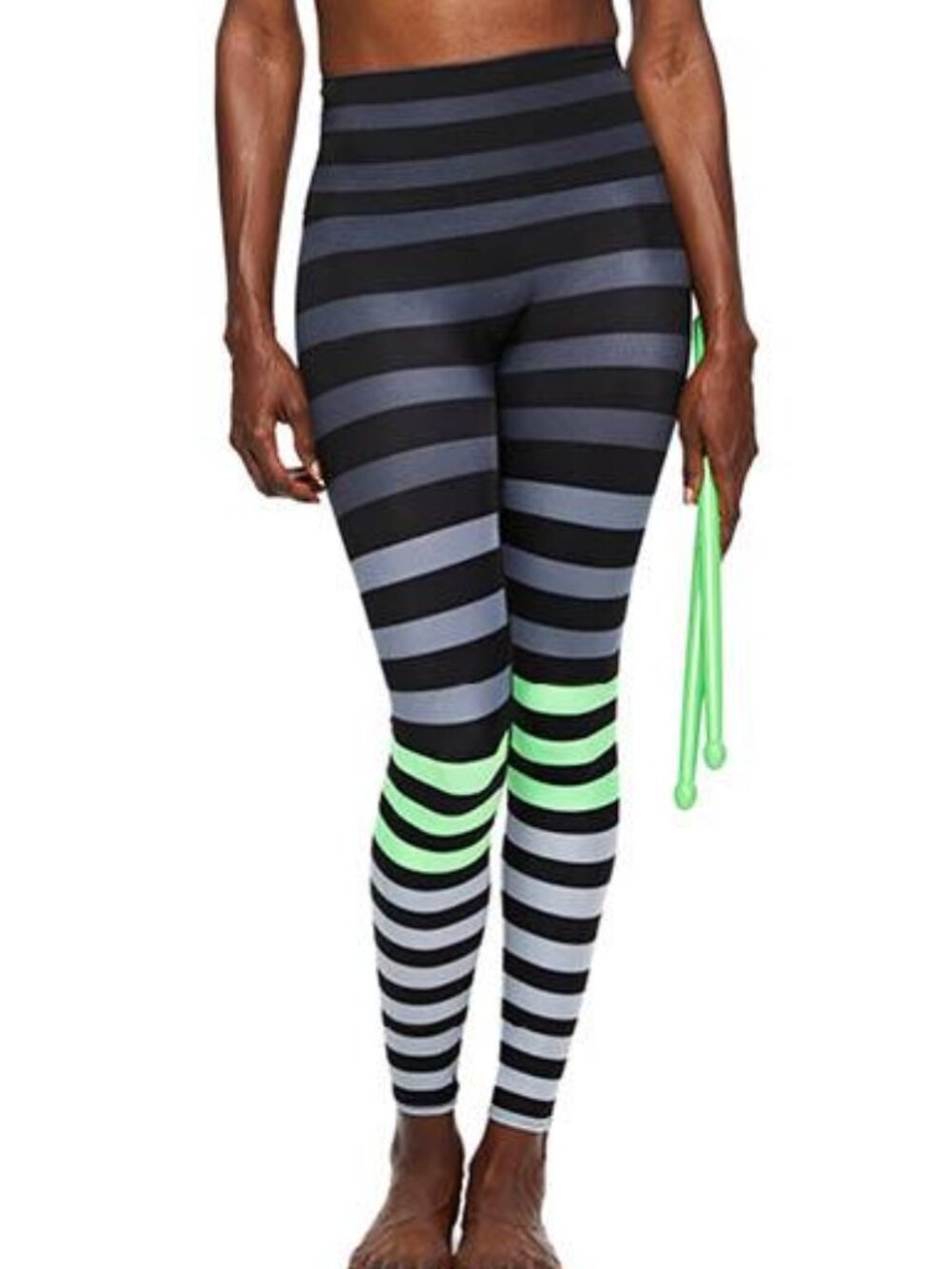 K-DEER Erika Stripe Ankle Leggings Size S